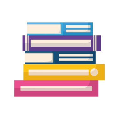 İzole edilmiş kitap yığını