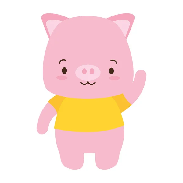 Dessin animé cochon mignon — Image vectorielle