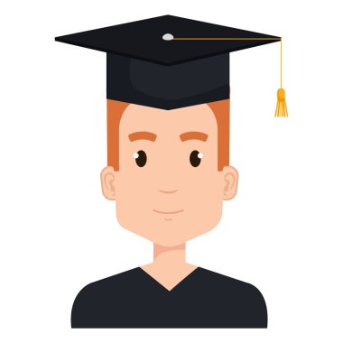 Genç adam üniformasıyla mezun oluyor.