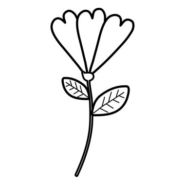 çiçek ve yapraklar dekoratif simgesi