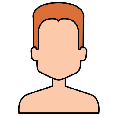 genç adam gömleksiz avatar karakter