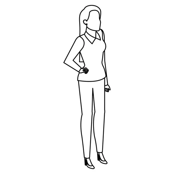 Mujer de negocios avatar carácter icono — Vector de stock