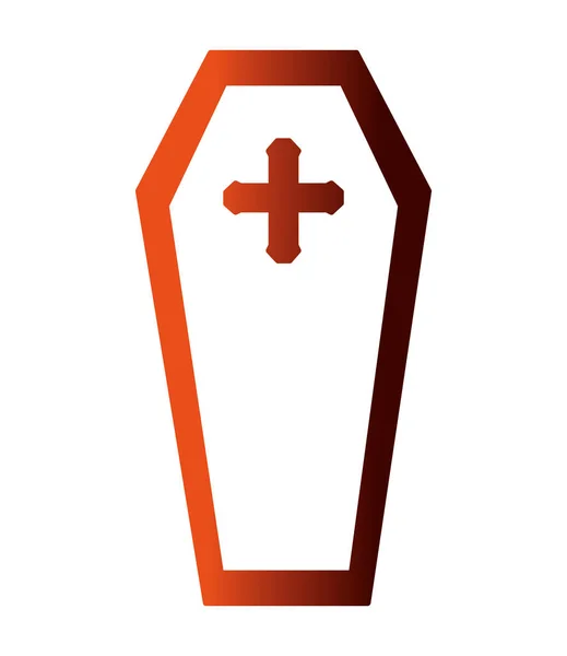 Cercueil d'Halloween icône isolée — Image vectorielle