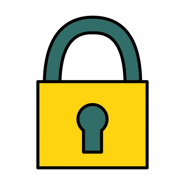 Security padlock on white background — Stock Vector