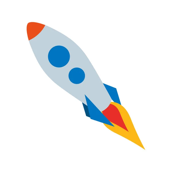 Startup rocket isolated icon — Stock Vector