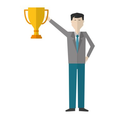 Kupa kupa avatar karakter ile işadamı