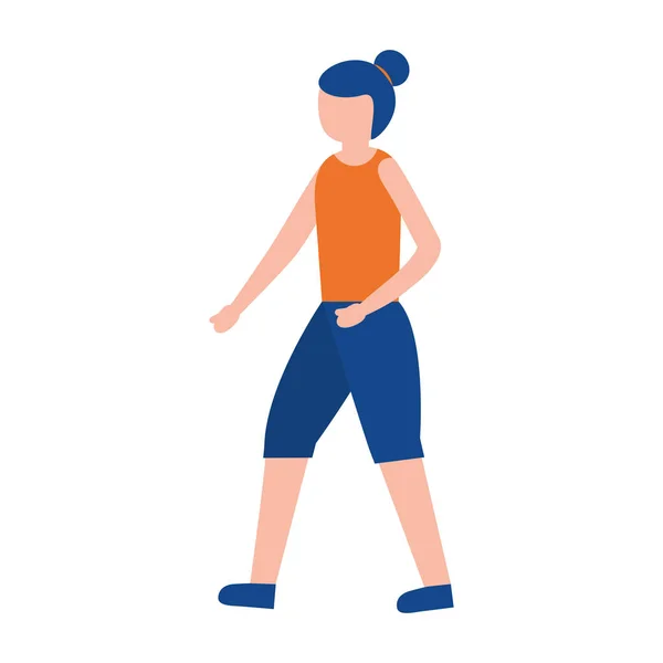 Sport femme activité — Image vectorielle