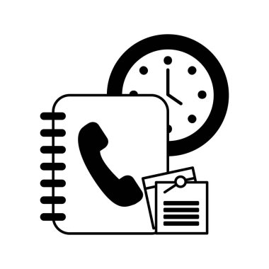 saat ve belge ile telefon defteri agend