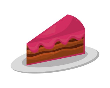 tatlı kek dilim izole simgesi