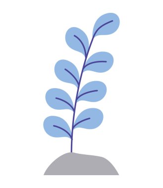 yaprak doğa izole simgesi ile dal