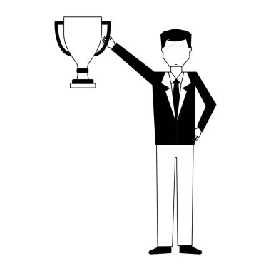 Kupa kupa avatar karakter ile işadamı