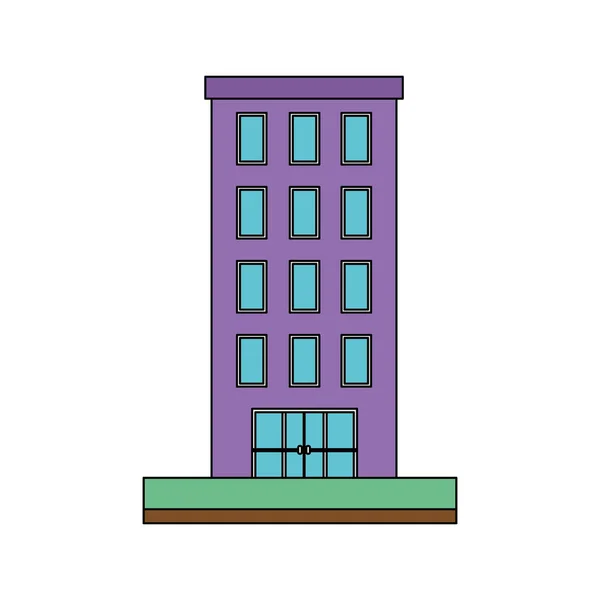 Building structure isolated icon — Stock Vector