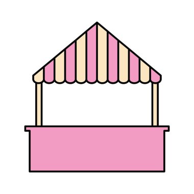 beyaz arka plan üzerinde kabin gıda parkı