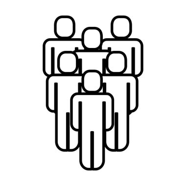 Grup insanların ekip çalışması silueti