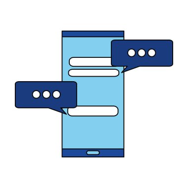 beyaz arka planda mobil sohbet ekranı