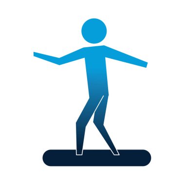 izole adam siluet simge