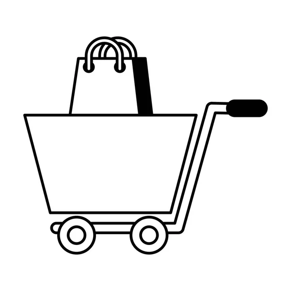 Kundvagn och Bag eCommerce — Stock vektor