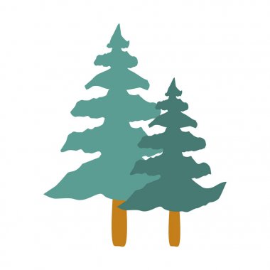 uzun boylu ağaç izole simgesi