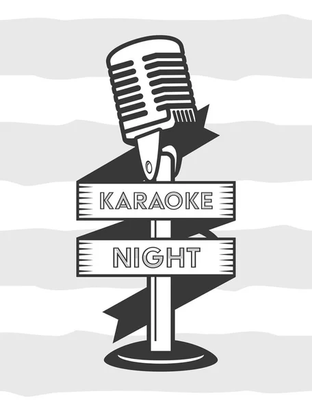 Stile karaoke retrò — Vettoriale Stock