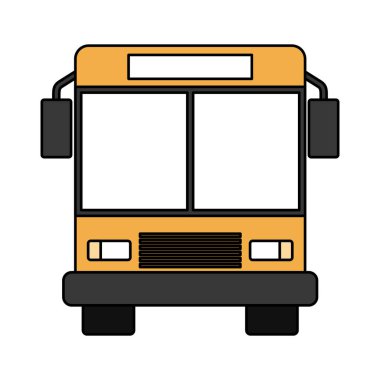 Beyaz arka planda autobus taşıma