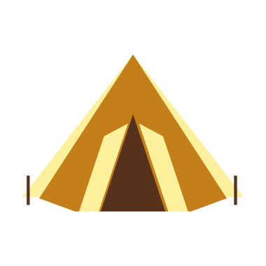 kamp çadır izole simgesi