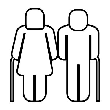 yaşlı dedesi rakam siluet