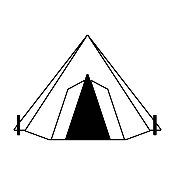 Zeltlager isoliert Symbol — Stockvektor