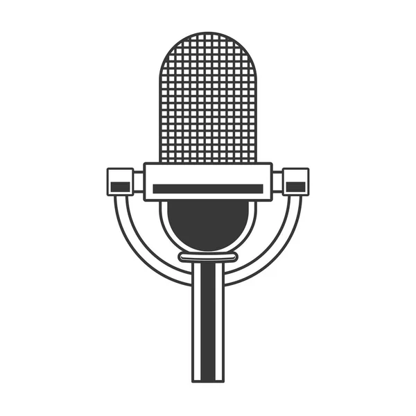 Icono de sonido del micrófono — Vector de stock