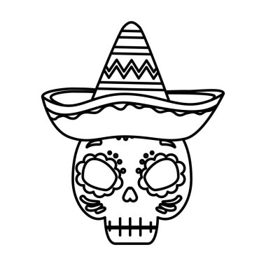 meksika şapkalı ölüm maskesi