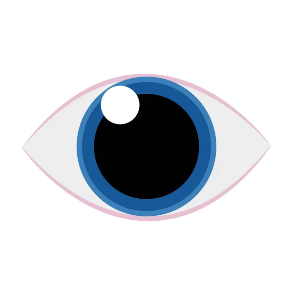 Oeil humain icône isolée — Image vectorielle