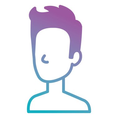 genç adam gömleksiz avatar karakter