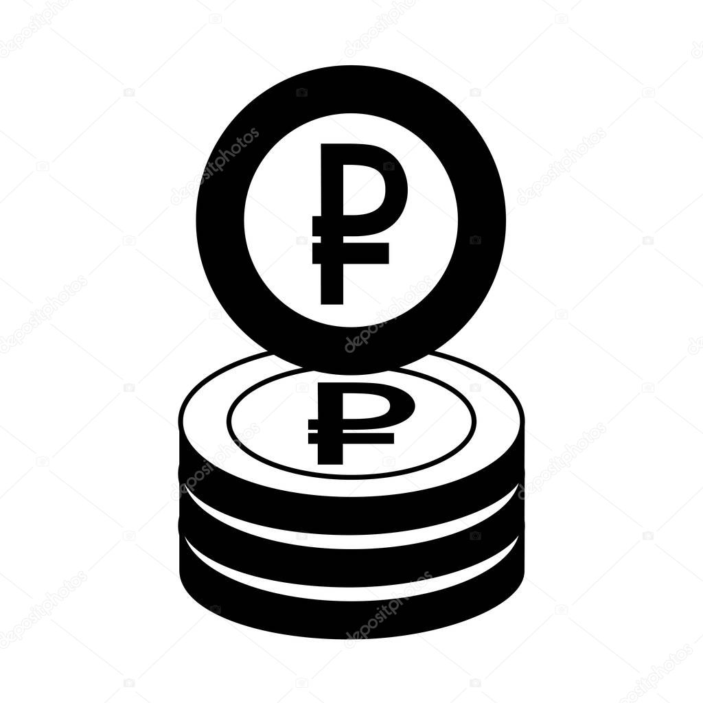 pile of crypto money isometric icon