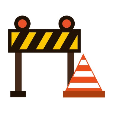 inşaat bariyeri ve koni aletleri