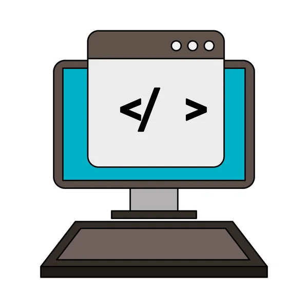 Witryna internetowa aplikacji Computer Coding Language — Wektor stockowy