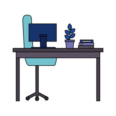 ofis masası bilgisayar bağlayıcılar sandalye tesisi