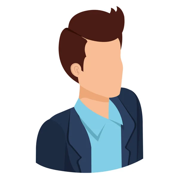 Empresário avatar personagem ícone — Vetor de Stock