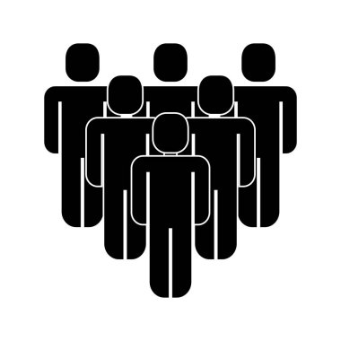 Grup insanların ekip çalışması silueti