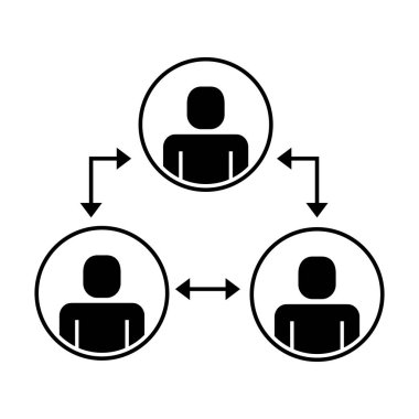Grup insanların ekip çalışması silueti