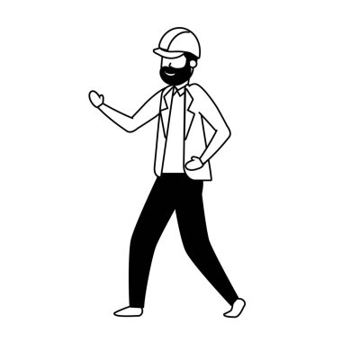 kask ile müteahhit adam işçi