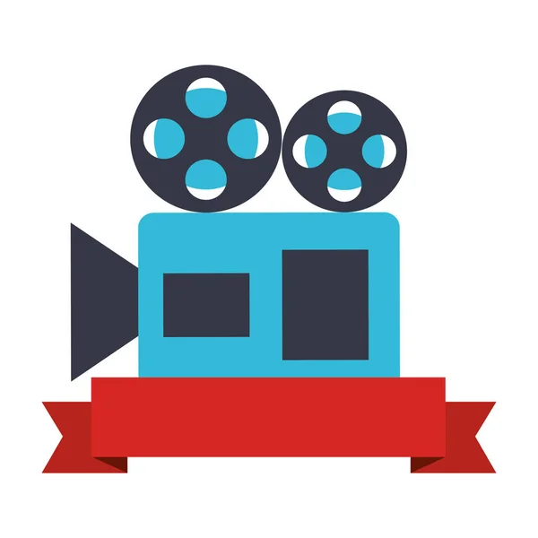 Projektor kamera szalag termelés Film Film — Stock Vector