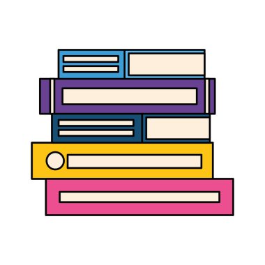 İzole edilmiş kitap yığını