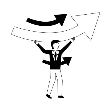 avatar karakteri kadar oklar ile işadamı