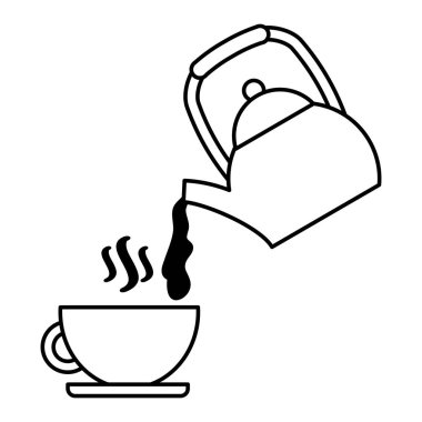 sıcak kahve makinesi bir fincan döktü