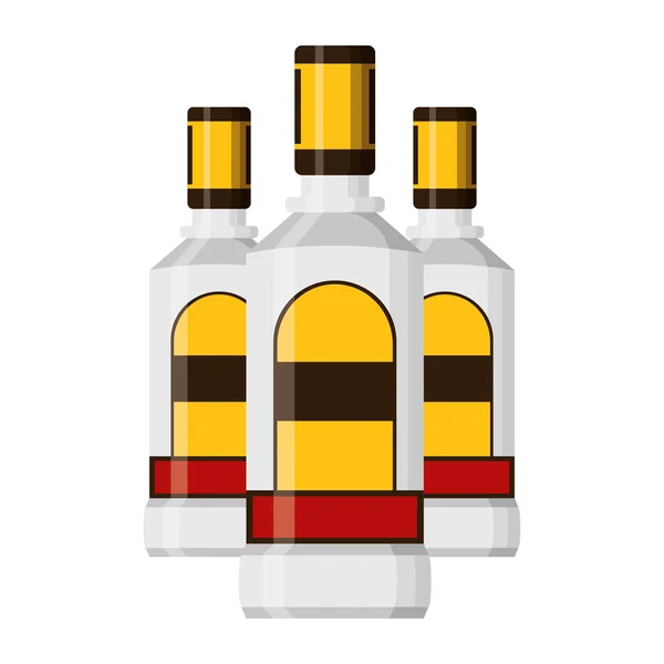 Botellas de tequila licor — Vector de stock