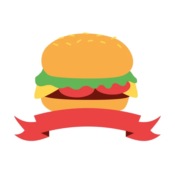 Hamburger fast food — Image vectorielle