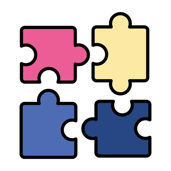 Puzzels puzzelstukjes — Stockvector