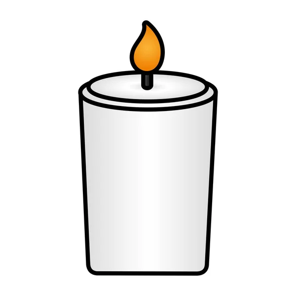 Hořící plamen svíčky — Stockový vektor