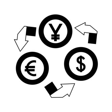 dolar euro ve yen sikkeler