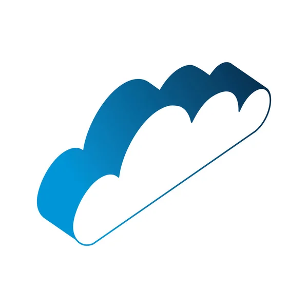 Cloud computing isometric icon — Stock Vector