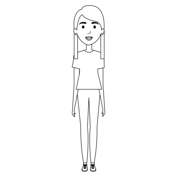Vacker kvinna avatar character — Stock vektor
